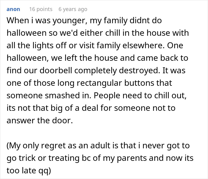 Entitled Mom Keeps Ringing A Sick Neighbor’s Doorbell, Then Gets Mad When She Has No Halloween Candy Entitled Mom Keeps Ringing A Sick Neighbor’s Doorbell, Then Gets Mad When She Has No Halloween Candy