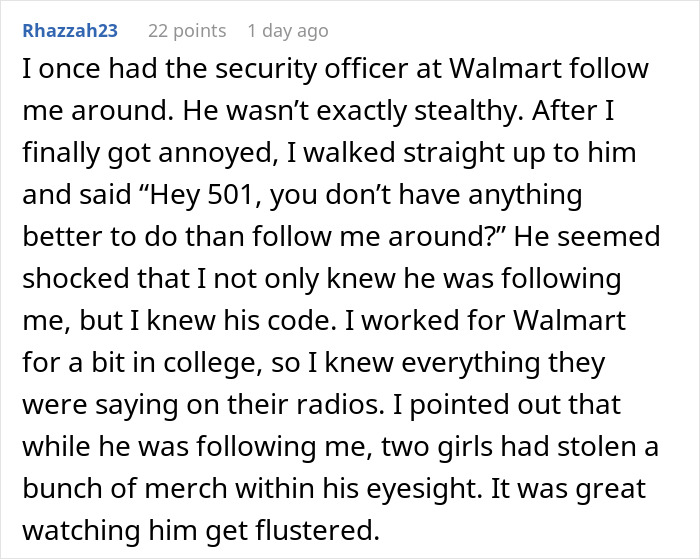 Story about security officer following customer at Walmart Story about security officer following customer at Walmart