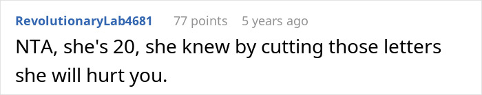 Short Reddit comment about intent after daughter's cruel outburst tears family apart Short Reddit comment about intent after daughter's cruel outburst tears family apart