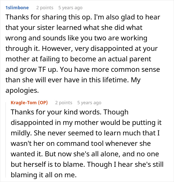 Reddit comments on a teen who works to buy his first car while dealing with a jealous sister. Reddit comments on a teen who works to buy his first car while dealing with a jealous sister.