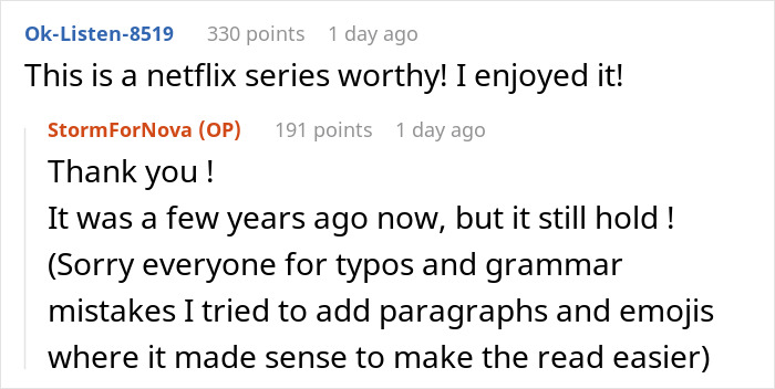 Online comment praising story about toxic mom trying to control family Online comment praising story about toxic mom trying to control family