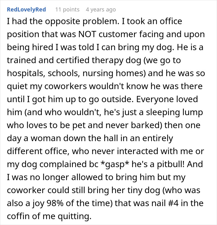 Hotel Tells Employee To Not Bring Untrained Dog To Work, She Calls Them "Satanic Reptilian Illuminati" Hotel Tells Employee To Not Bring Untrained Dog To Work, She Calls Them "Satanic Reptilian Illuminati"