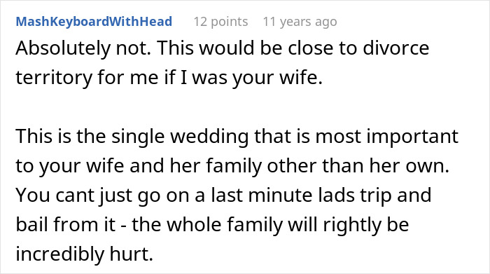 Online reaction calling an Australia trip over SIL's wedding divorce territory. Online reaction calling an Australia trip over SIL's wedding divorce territory.