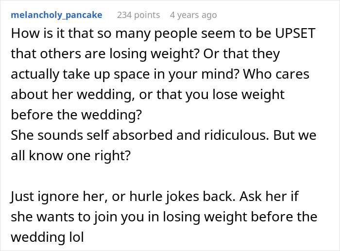 Bride-to-Be Accuses Diabetic SIL Of Losing Weight To Outshine Her, Bans Her From The Wedding For It Bride-to-Be Accuses Diabetic SIL Of Losing Weight To Outshine Her, Bans Her From The Wedding For It