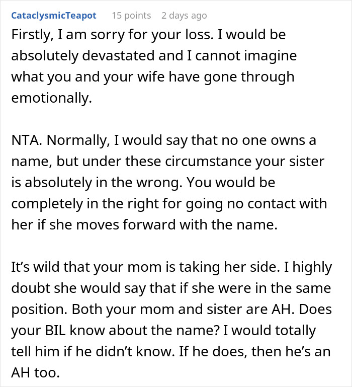 Sister's Happy Pregnancy Turns Sour After She Reveals The Name She Picked For Her Baby