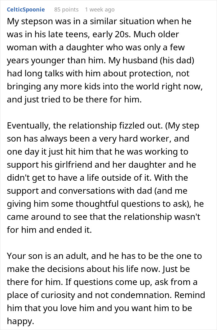 An online user shares personal story regarding a mom losing sleep over her young son's older girlfriend. An online user shares personal story regarding a mom losing sleep over her young son's older girlfriend.