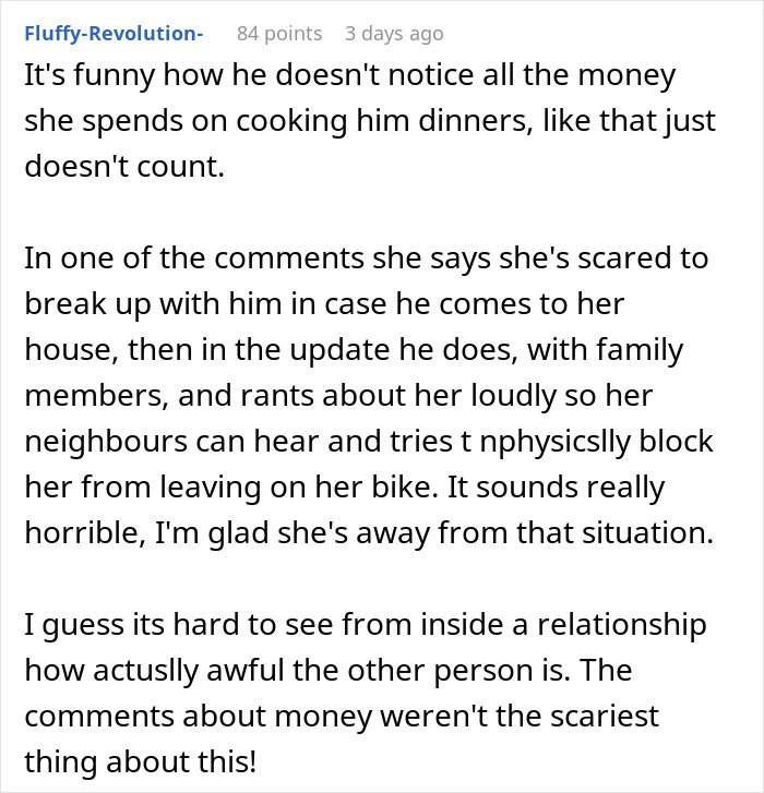 Guy Reminds Woman Of All The Things He Buys, Uses Them Against Her, Then Says She's Hurting Him Guy Reminds Woman Of All The Things He Buys, Uses Them Against Her, Then Says She's Hurting Him