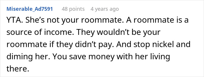 An online response criticising financial nickel and diming in the couple fights over cashews and olive oil argument. An online response criticising financial nickel and diming in the couple fights over cashews and olive oil argument.