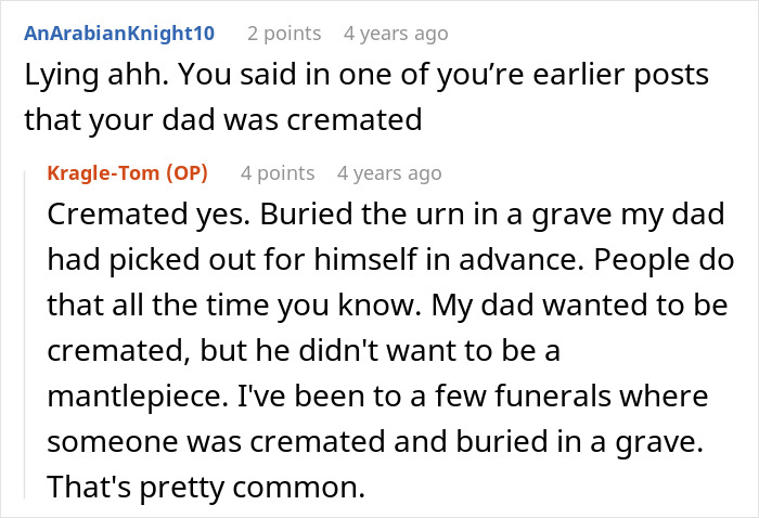 Reddit post discussing a dad's funeral details related to the teen works to buy his first car story Reddit post discussing a dad's funeral details related to the teen works to buy his first car story