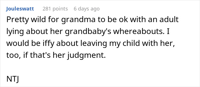 Online comment criticizing a grandmother after an aunt leaves 8YO niece alone at school. Online comment criticizing a grandmother after an aunt leaves 8YO niece alone at school.