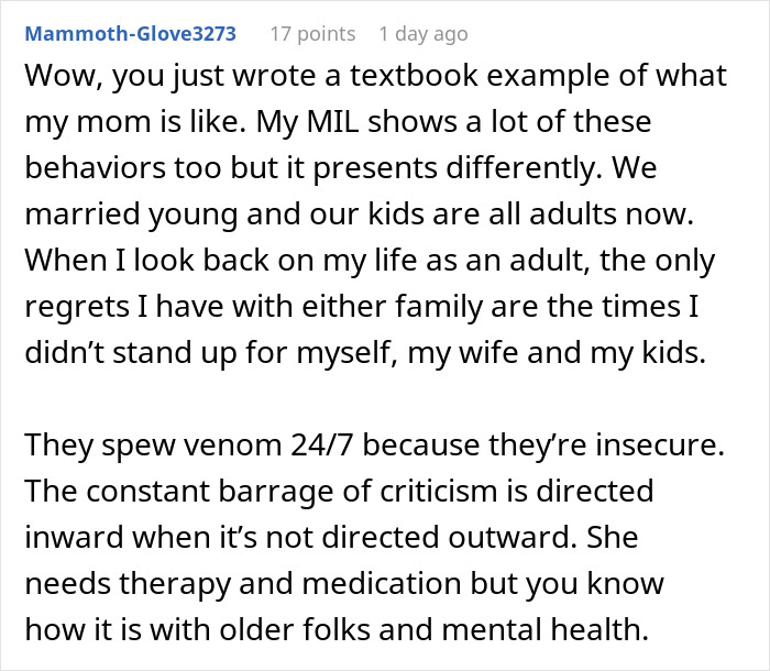 Husband Finally Snaps After Years Of MIL Acting Like The Family Manager And Disrespecting Wife Husband Finally Snaps After Years Of MIL Acting Like The Family Manager And Disrespecting Wife