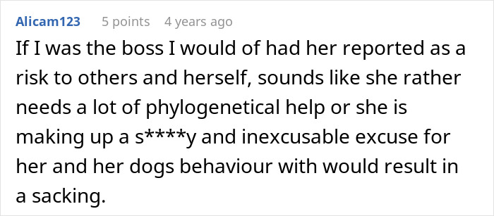 Hotel Tells Employee To Not Bring Untrained Dog To Work, She Calls Them "Satanic Reptilian Illuminati" Hotel Tells Employee To Not Bring Untrained Dog To Work, She Calls Them "Satanic Reptilian Illuminati"