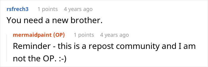 Comment advises needing a better brother amid wedding family drama Comment advises needing a better brother amid wedding family drama