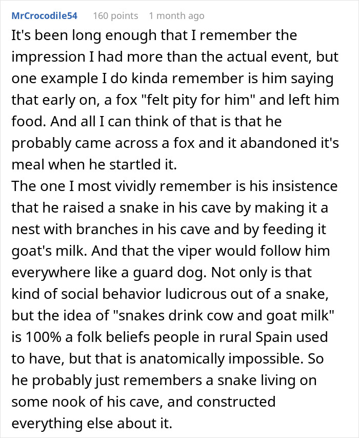 Reddit comment analyzing stories about Marcos Rodriguez Pantoja and his experiences raised by wolves. Reddit comment analyzing stories about Marcos Rodriguez Pantoja and his experiences raised by wolves.