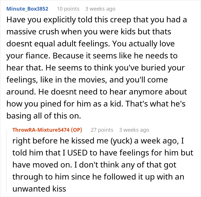 Reddit comment about a guy who waits 20 years to tell bestie he loves her, rejecting his unwanted kiss Reddit comment about a guy who waits 20 years to tell bestie he loves her, rejecting his unwanted kiss