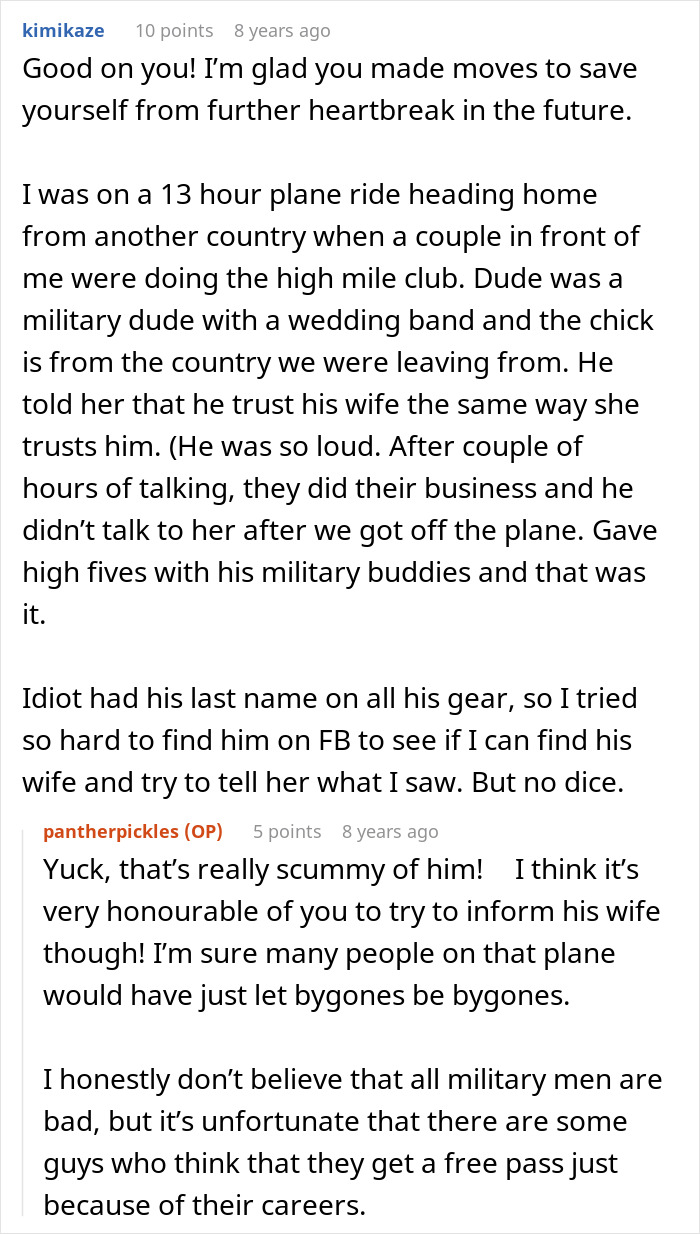 Online discussion thread where a woman dumps cheater BF and finds support from users. Online discussion thread where a woman dumps cheater BF and finds support from users.