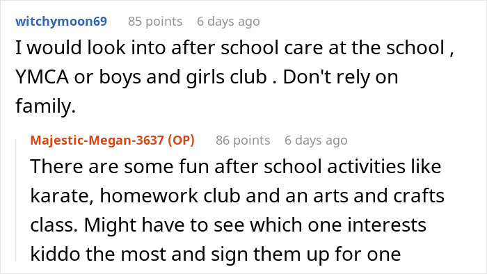 Online discussion regarding alternative childcare options after an aunt leaves her niece alone at school Online discussion regarding alternative childcare options after an aunt leaves her niece alone at school