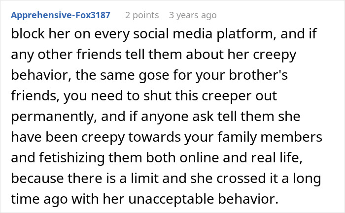 Warning about creepy behavior and blocking friend in teen drama Warning about creepy behavior and blocking friend in teen drama