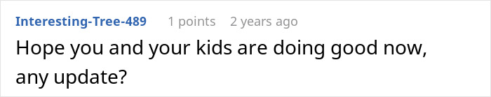 Online user comment asking for an update on the family following a secret affair scandal. Online user comment asking for an update on the family following a secret affair scandal.