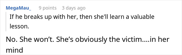 A social media comment regarding the consequences of a woman trying to trick her BF into believing she is pregnant A social media comment regarding the consequences of a woman trying to trick her BF into believing she is pregnant