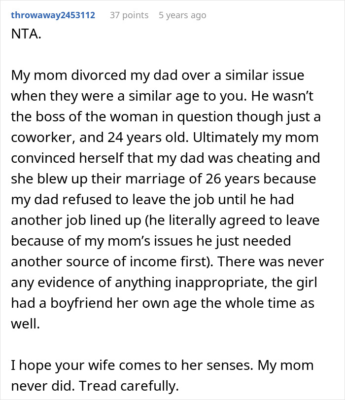 A comment sharing a personal story about a relationship ending over a similar test his integrity issue A comment sharing a personal story about a relationship ending over a similar test his integrity issue