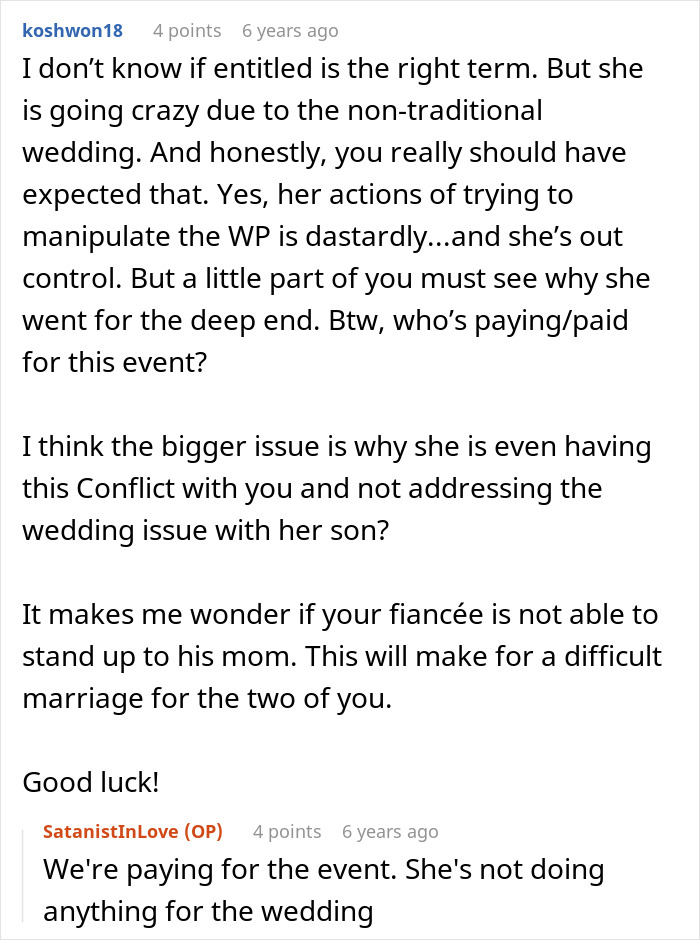 MIL Comes To Gothic Halloween Wedding Dressed In White, Makes A Scene When They Ask If Anyone Objects MIL Comes To Gothic Halloween Wedding Dressed In White, Makes A Scene When They Ask If Anyone Objects