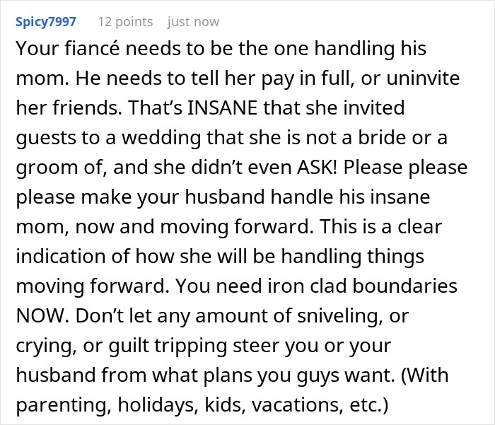 Woman Wants To Bill MIL After Her Surprise Wedding Guests No One Wanted