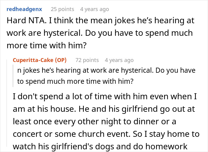 Reddit comment discussion about a dad-shamed daughter and family dynamics Reddit comment discussion about a dad-shamed daughter and family dynamics