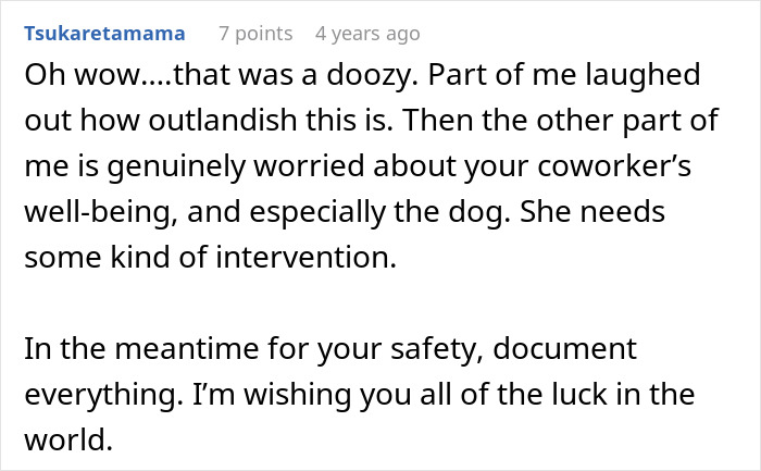 Hotel Tells Employee To Not Bring Untrained Dog To Work, She Calls Them "Satanic Reptilian Illuminati" Hotel Tells Employee To Not Bring Untrained Dog To Work, She Calls Them "Satanic Reptilian Illuminati"
