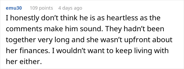 A comment about a couple fights over finances and living together. A comment about a couple fights over finances and living together.