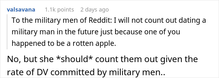 Reddit discussion about a cheater BF in the military and domestic violence statistics Reddit discussion about a cheater BF in the military and domestic violence statistics