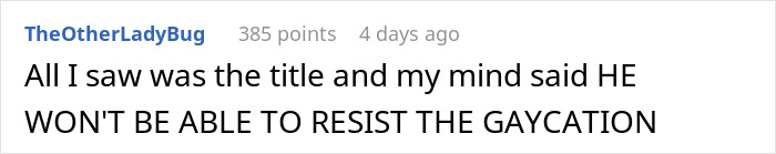 A comment reacting to a guy who chooses an Australia trip over his SIL's wedding. A comment reacting to a guy who chooses an Australia trip over his SIL's wedding.