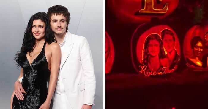 Kim Kardashian Shares Jack O’ Lantern Of Kylie And Timothée And Everyone Is Calling Out Awkward Detail