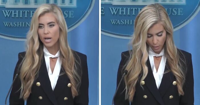 New Press Secretary Slammed Over Bizarre Slip About Her Husband At First Briefing