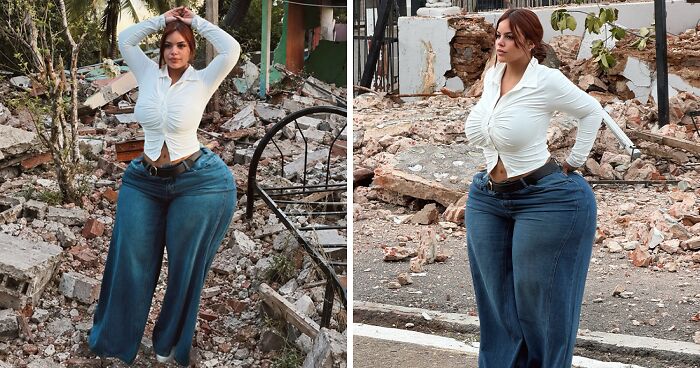 Plus-Size Model Who Gained Fame Because She Couldn’t Fit In Plane Seats Reignites Controversy With Earthquake Photos