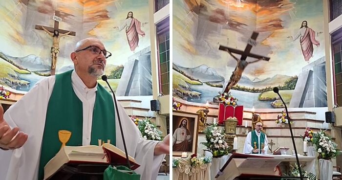 Priest Loses His Life After Massive Crucifix Falls On Him During Livestreamed Mass