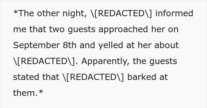 Hotel Tells Employee To Not Bring Untrained Dog To Work, She Calls Them "Satanic Reptilian Illuminati" Hotel Tells Employee To Not Bring Untrained Dog To Work, She Calls Them "Satanic Reptilian Illuminati"
