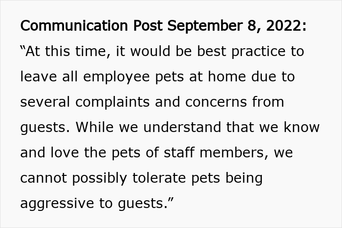 Hotel Tells Employee To Not Bring Untrained Dog To Work, She Calls Them "Satanic Reptilian Illuminati" Hotel Tells Employee To Not Bring Untrained Dog To Work, She Calls Them "Satanic Reptilian Illuminati"
