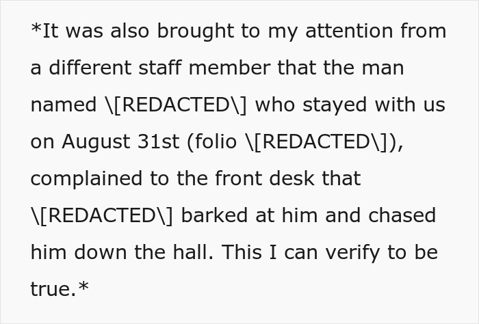 Hotel Tells Employee To Not Bring Untrained Dog To Work, She Calls Them "Satanic Reptilian Illuminati" Hotel Tells Employee To Not Bring Untrained Dog To Work, She Calls Them "Satanic Reptilian Illuminati"