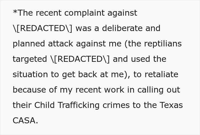 Hotel Tells Employee To Not Bring Untrained Dog To Work, She Calls Them "Satanic Reptilian Illuminati" Hotel Tells Employee To Not Bring Untrained Dog To Work, She Calls Them "Satanic Reptilian Illuminati"