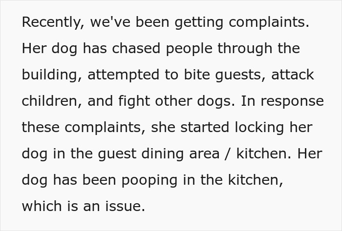 Hotel Tells Employee To Not Bring Untrained Dog To Work, She Calls Them "Satanic Reptilian Illuminati" Hotel Tells Employee To Not Bring Untrained Dog To Work, She Calls Them "Satanic Reptilian Illuminati"