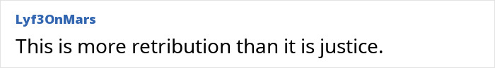 A quote from Lyf3OnMars regarding retribution in Christa Pike botched lethal injection.