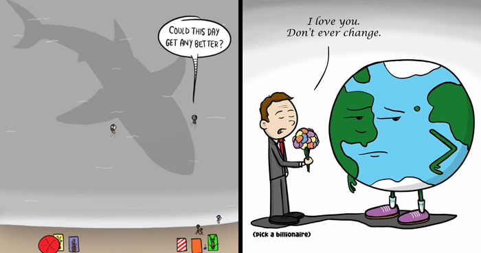 This Cartoonist Uses Dark Humor To Expose Human Hypocrisy, And It’s Uncomfortably Accurate (18 Pics)