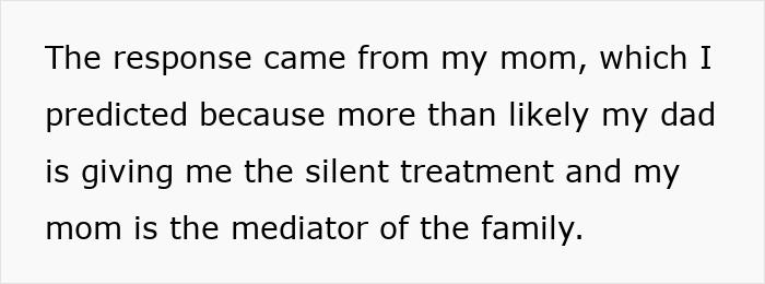 Screenshot of text describing a mom mediating after a woman sets a clear boundary. Screenshot of text describing a mom mediating after a woman sets a clear boundary.