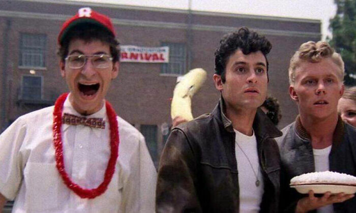 Still from Grease with Eddie Deezen, relating to discussions on How Do Men Lack Self-Awareness.