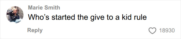 Social media debate comment questioning the rule of giving balls to a young fan.