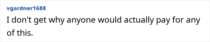 A comment about Knots Landing star Donna Mills questioning why anyone would pay for this.