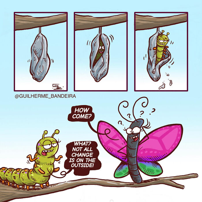 Brazilian Cartoonist Creates Thought-Provoking Comics That Blend Humor, Emotion, And Life Lessons (26 Pics)