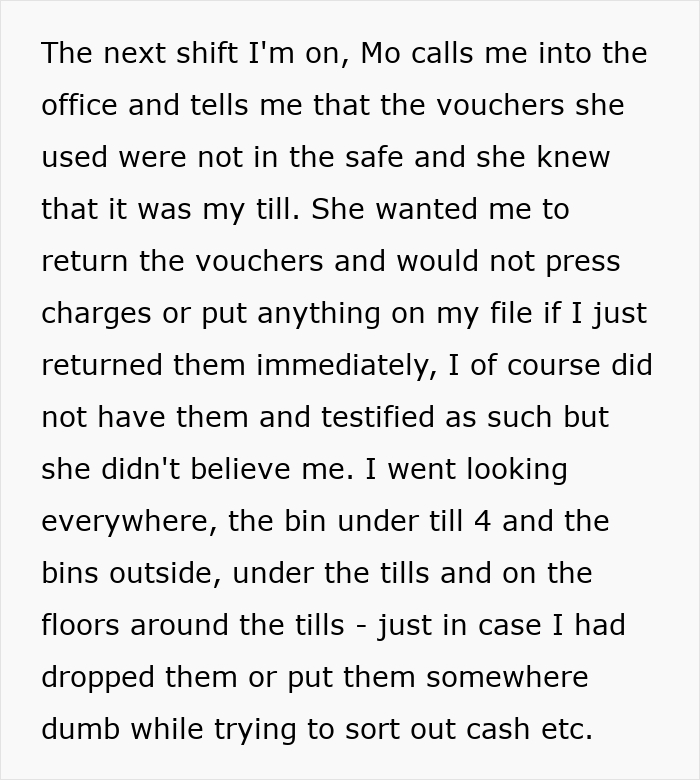 Manager Frames Employee For Her Own Theft, So They Spend 3 Months Setting A Trap Manager Frames Employee For Her Own Theft, So They Spend 3 Months Setting A Trap
