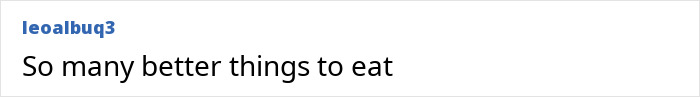 A comment by leoalbuq3 stating So many better things to eat regarding eating sushi risks.